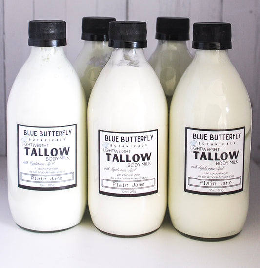 Plain Jane- Lightweight Tallow Body Milk - All Natural Tallow Moisturizer with Hyaluronic Acid | 10oz